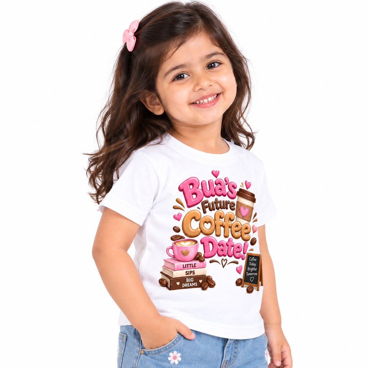 BUA'S FUTURE COFFEE DATE KIDS T-SHIRT