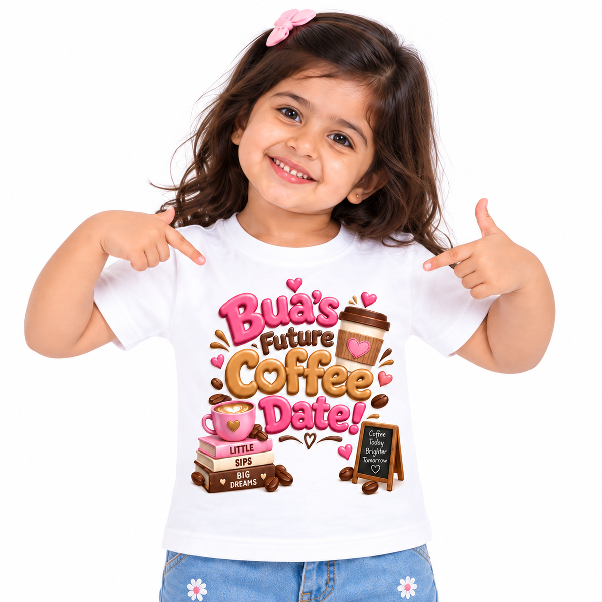 BUA'S FUTURE COFFEE DATE KIDS T-SHIRT