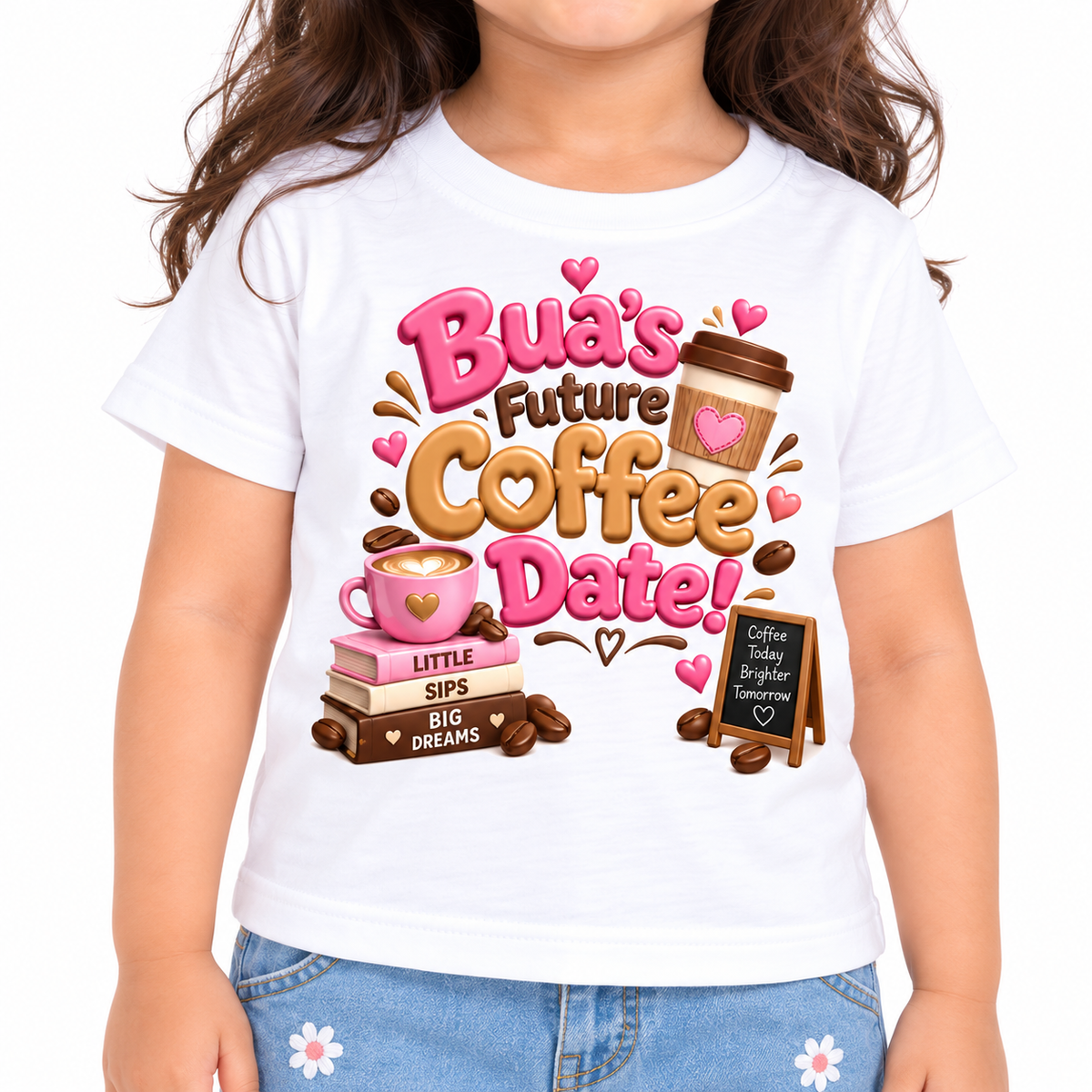 BUA'S FUTURE COFFEE DATE KIDS T-SHIRT