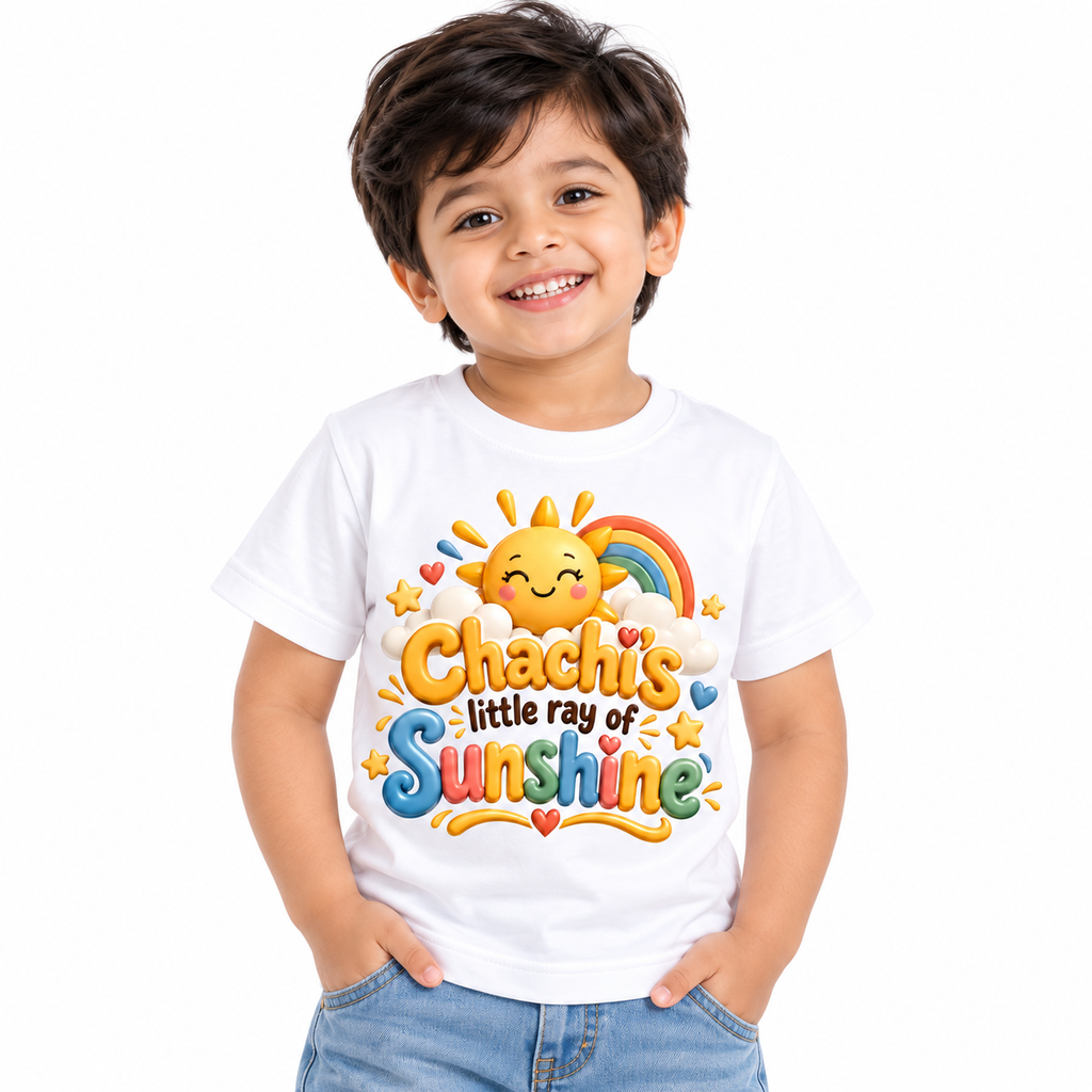 LITTLE SUNSHINE RAINBOW PRINT T-SHIRT
