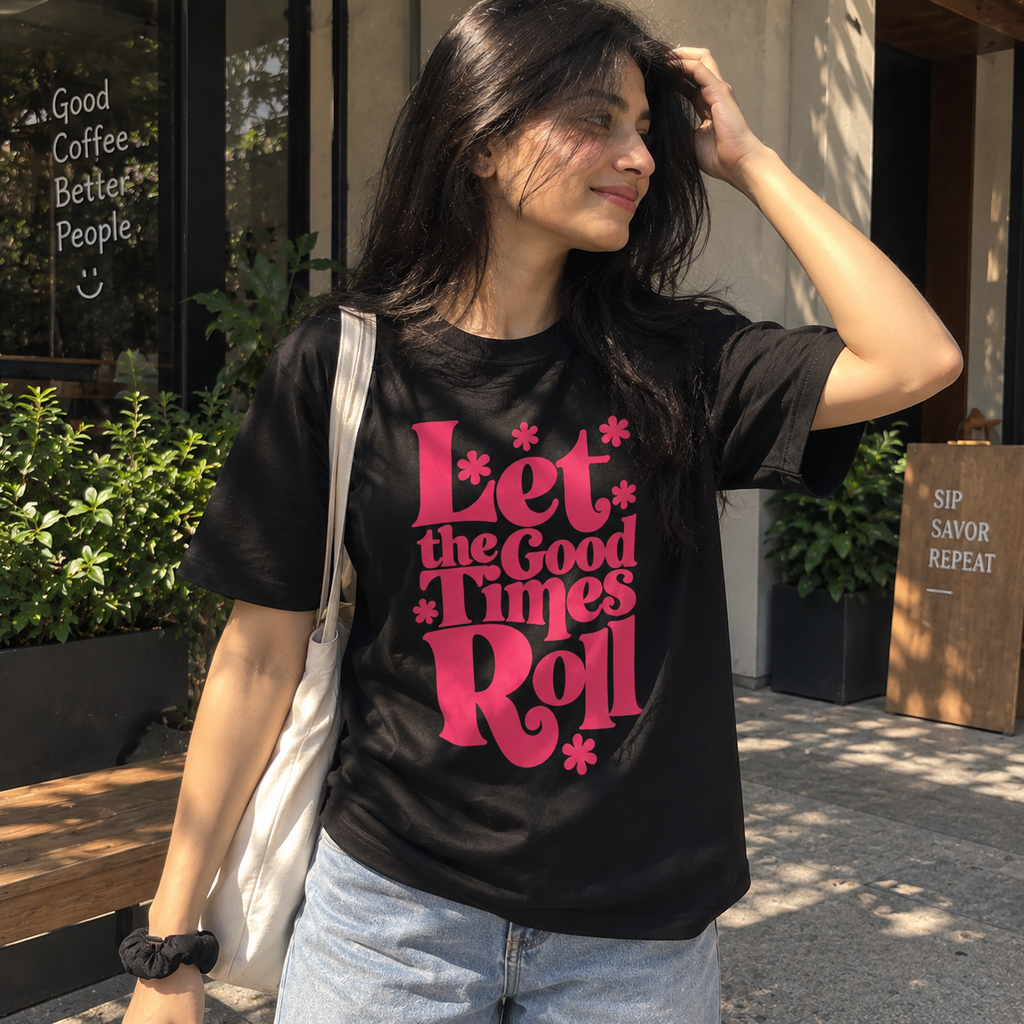 🌸 Let the Good Times Roll Graphic T-Shirt
