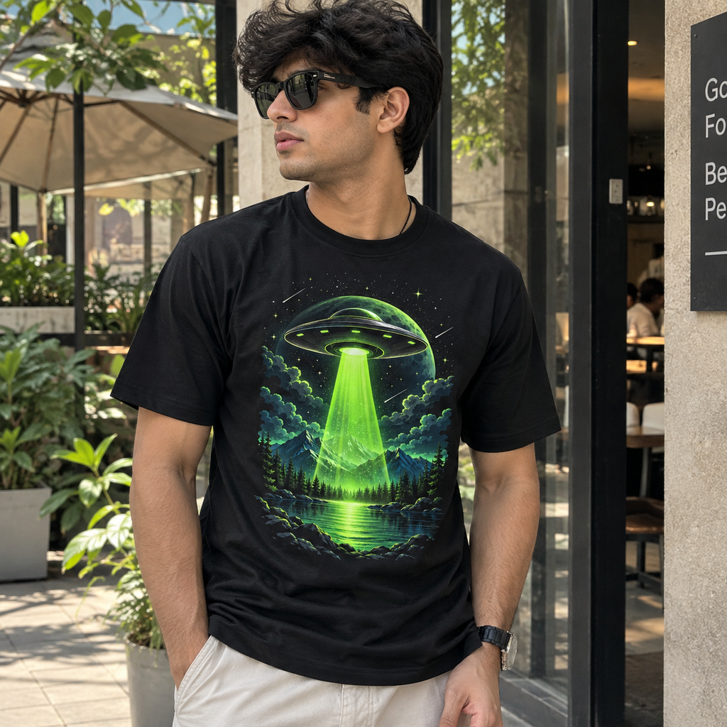 Cosmic UFO Adventure Graphic T-Shirt