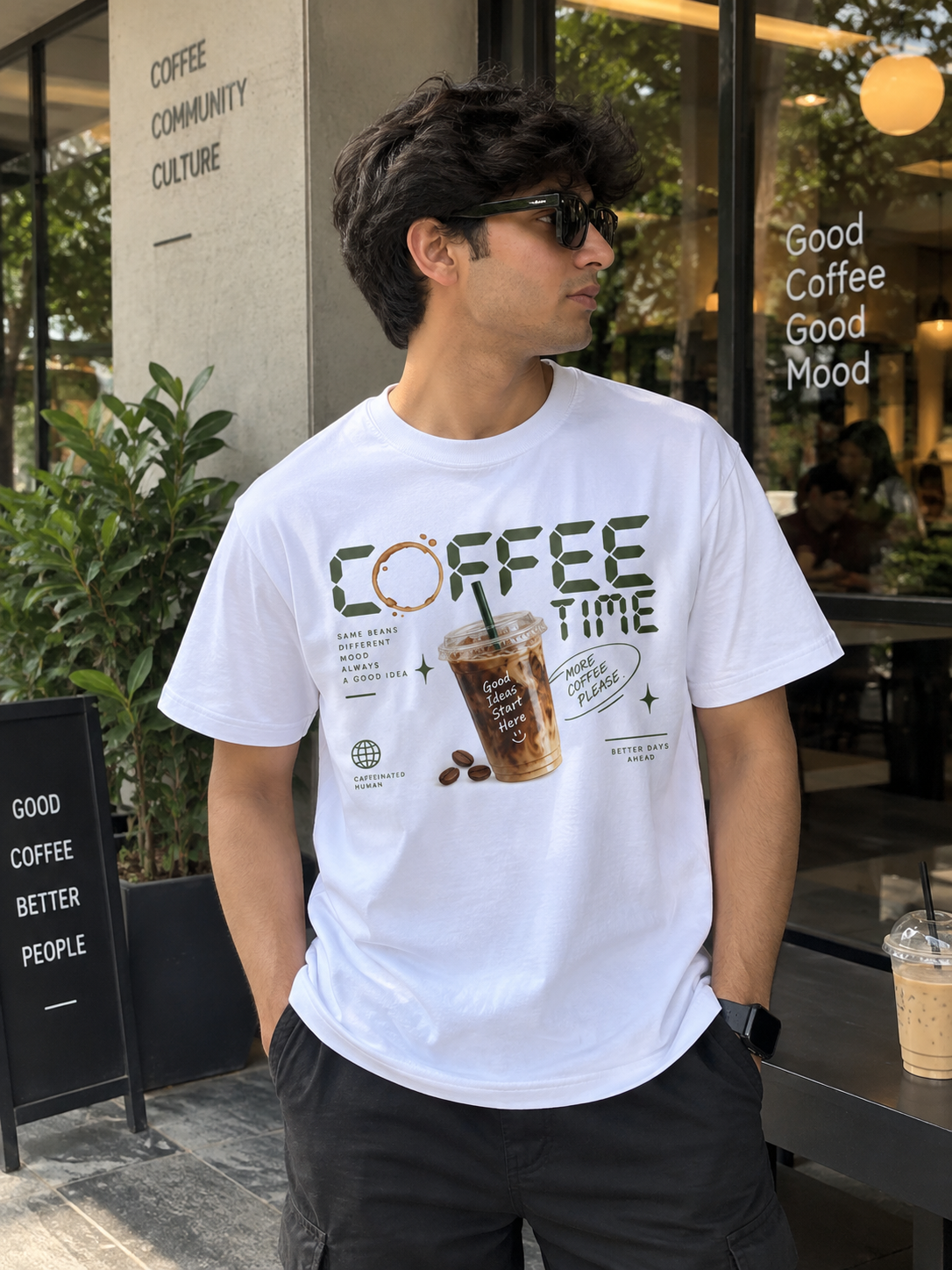 Coffee Time Premium Cotton T-Shirt