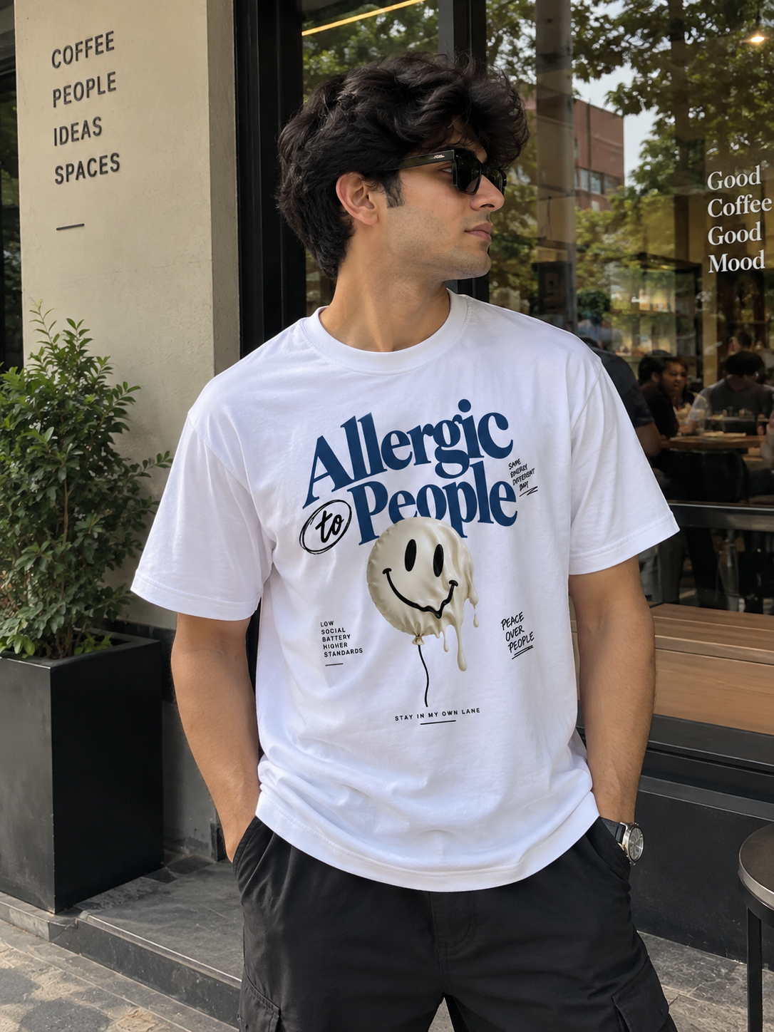 Allergic to People Statement Graphic T-Shirt
