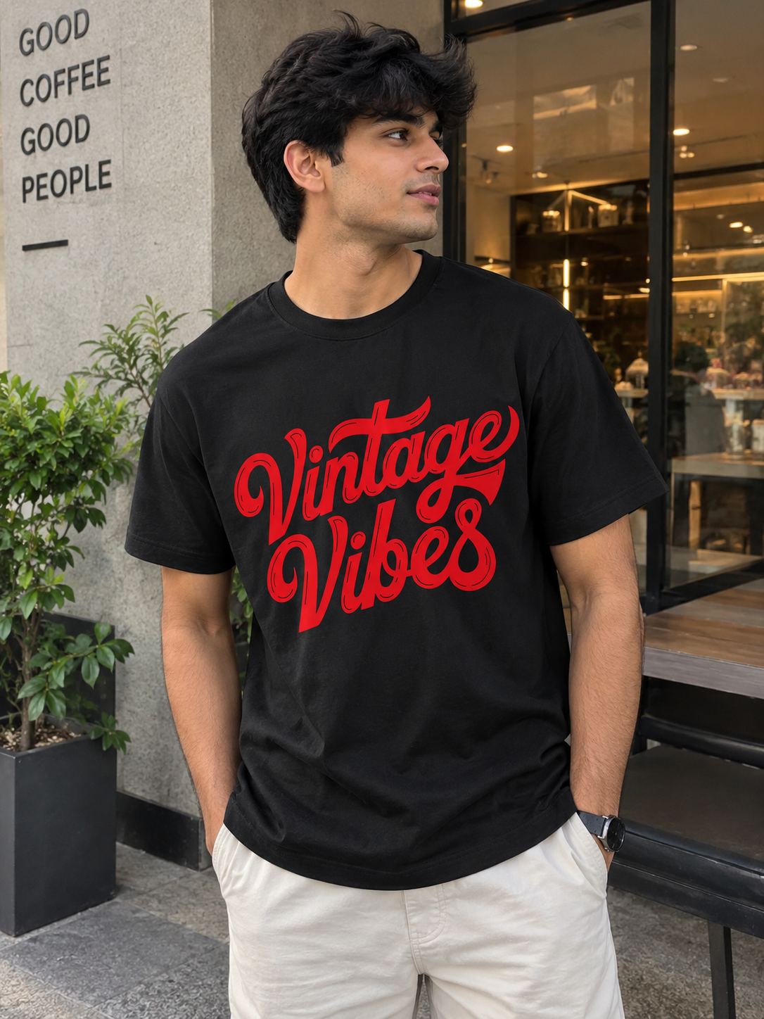 Vintage Vibes Graphic Print T-Shirt