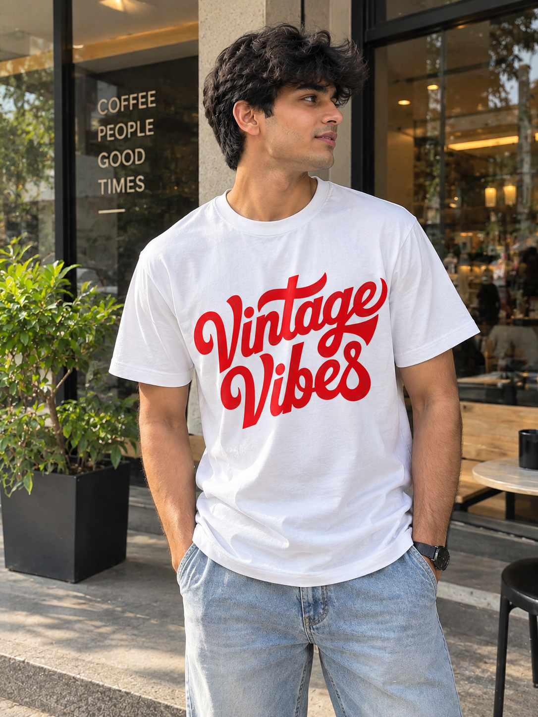 Vintage Vibes Graphic Print T-Shirt