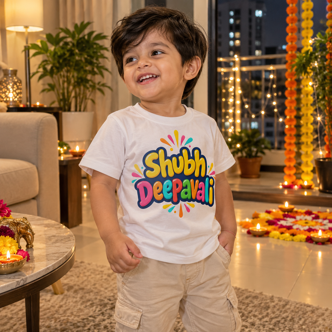 Shubh Deepavali Festive Kids T-Shirt