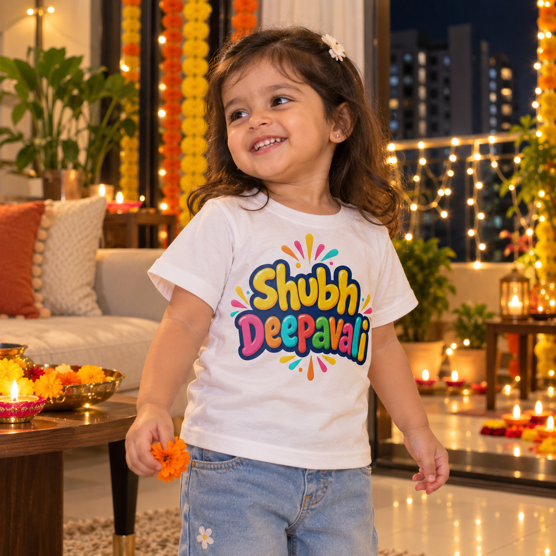 Shubh Deepavali Festive Kids T-Shirt