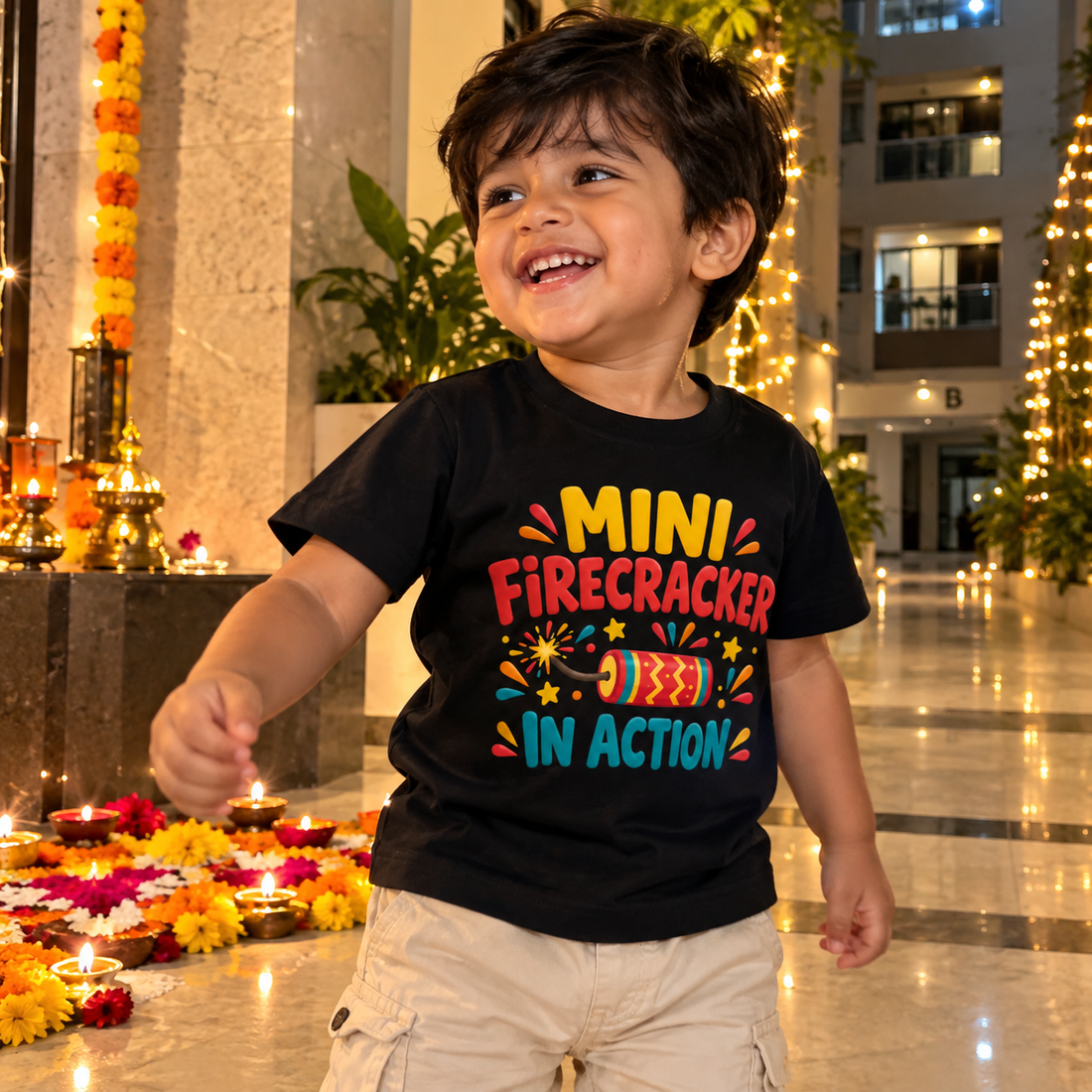 Mini Firecracker Festive Diwali Kids T-Shirt