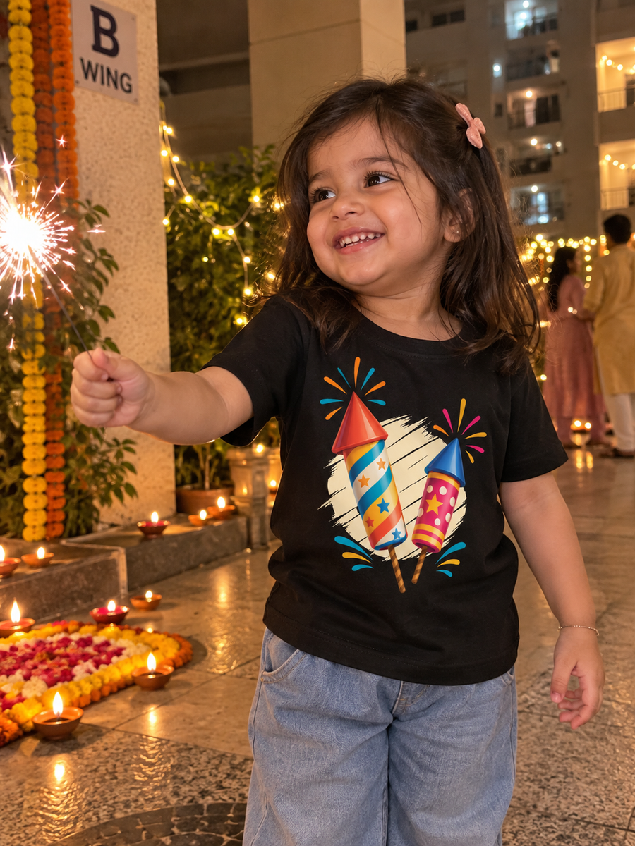 Little Firecracker Diwali Kids T-Shirt