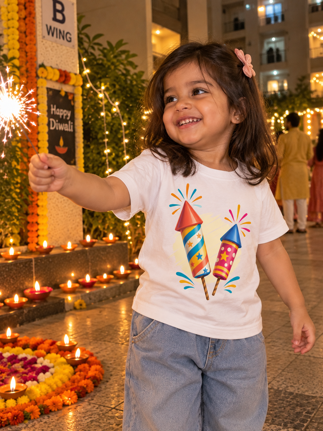 Little Firecracker Diwali Kids T-Shirt
