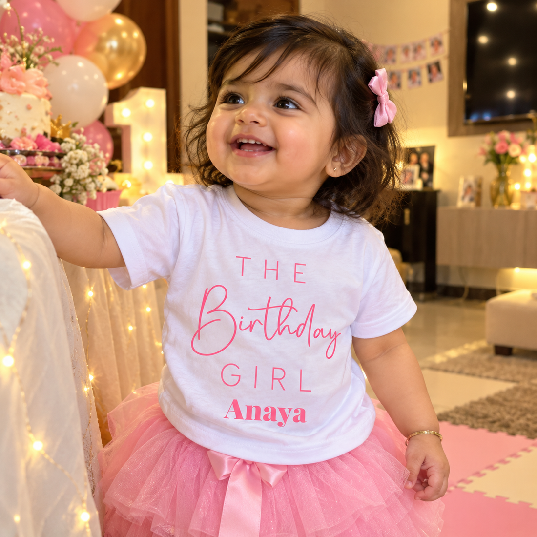 Personalized Birthday girl Smile T-Shirt