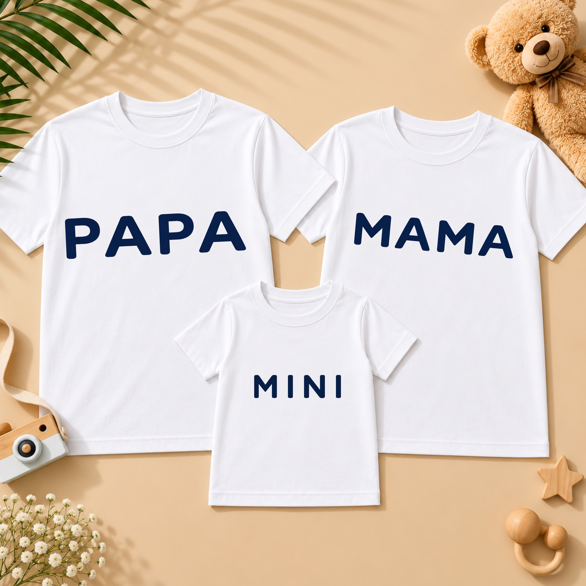 TRIO FAMILY COMBO – PAPA, MAMA & MINI MATCHING T-SHIRTS 👨‍👩‍👦❤️