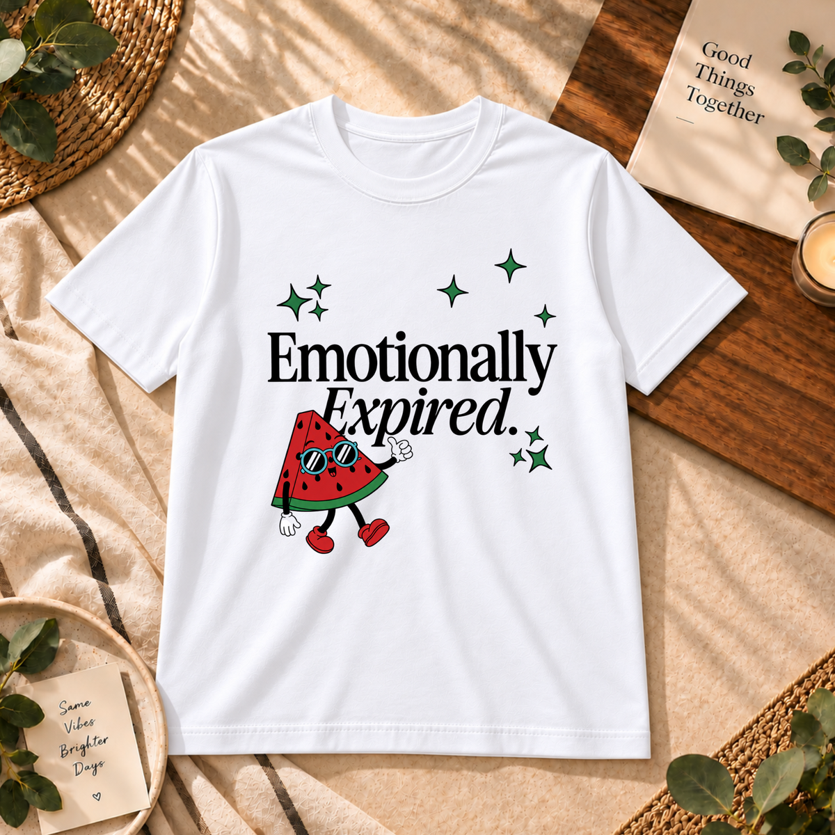Emotionally Expired Watermelon Graphic T-Shirt