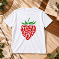 🍓 STRAWBERRY VIBES – WOMEN’S GRAPHIC T-SHIRT